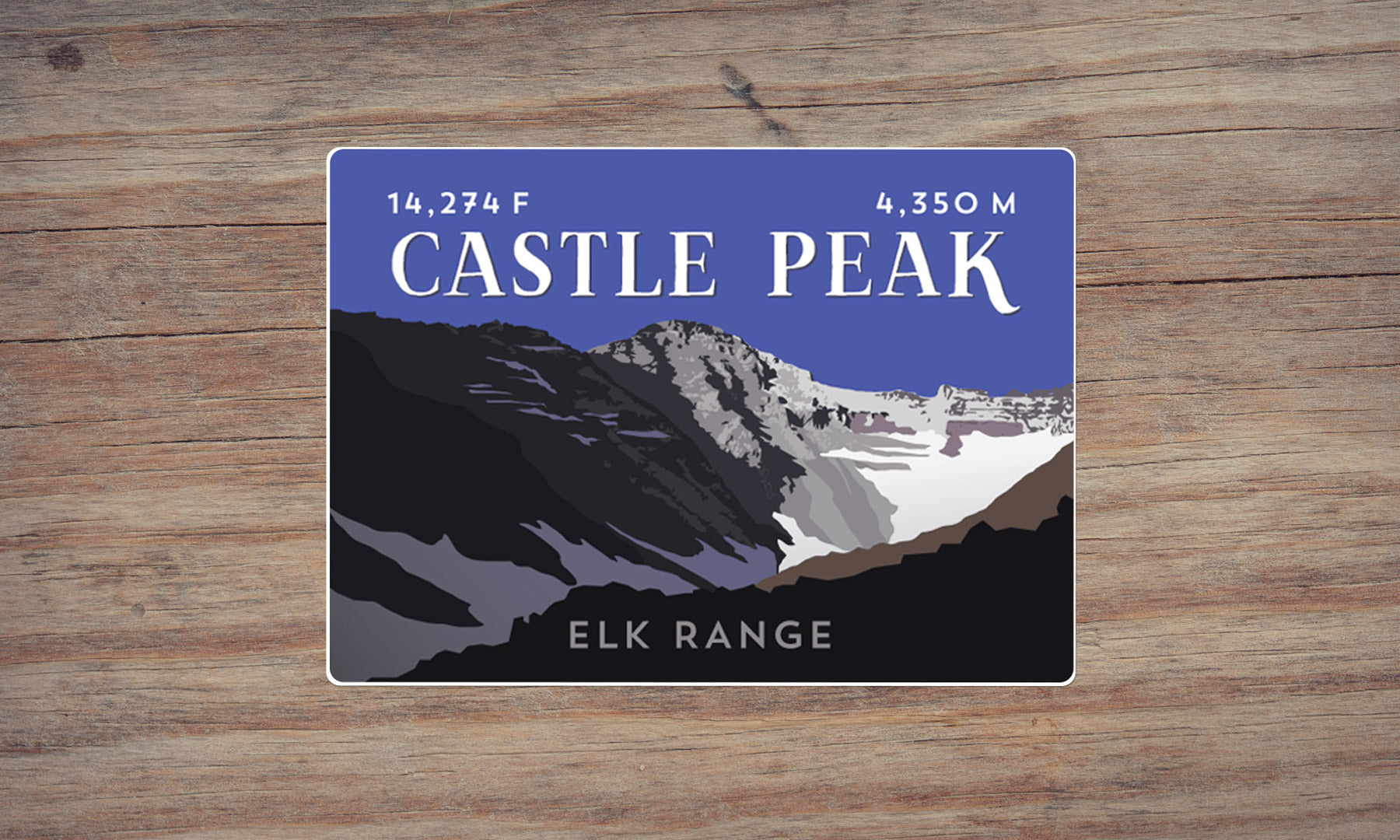 Castle Peak Colorado 14er Sticker