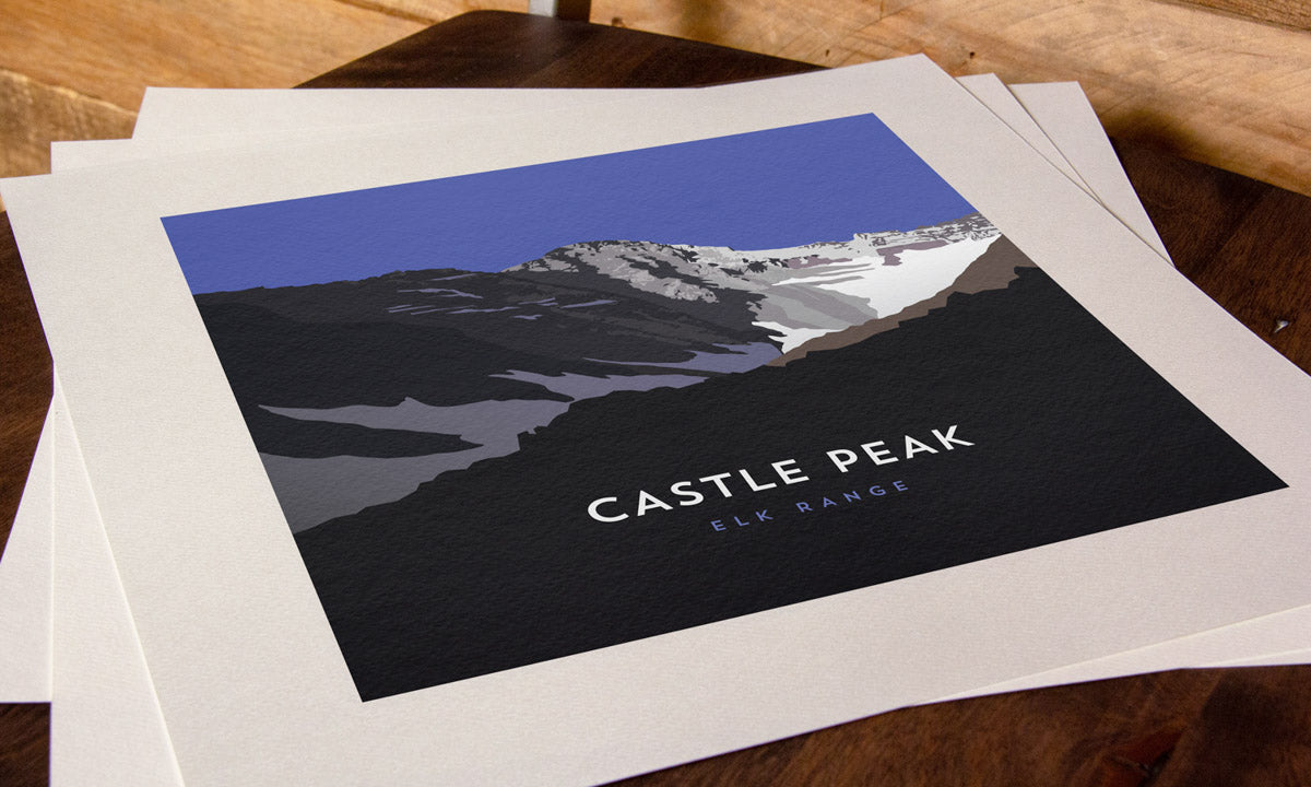 Castle Peak Colorado 14er Art Print