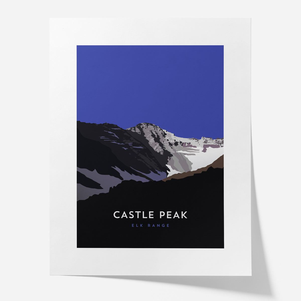 Castle Peak Colorado 14er Poster