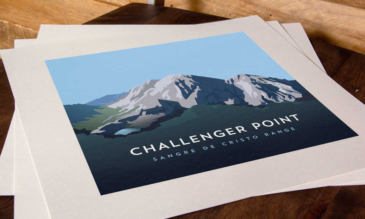 Challenger Point Colorado 14er Art Print
