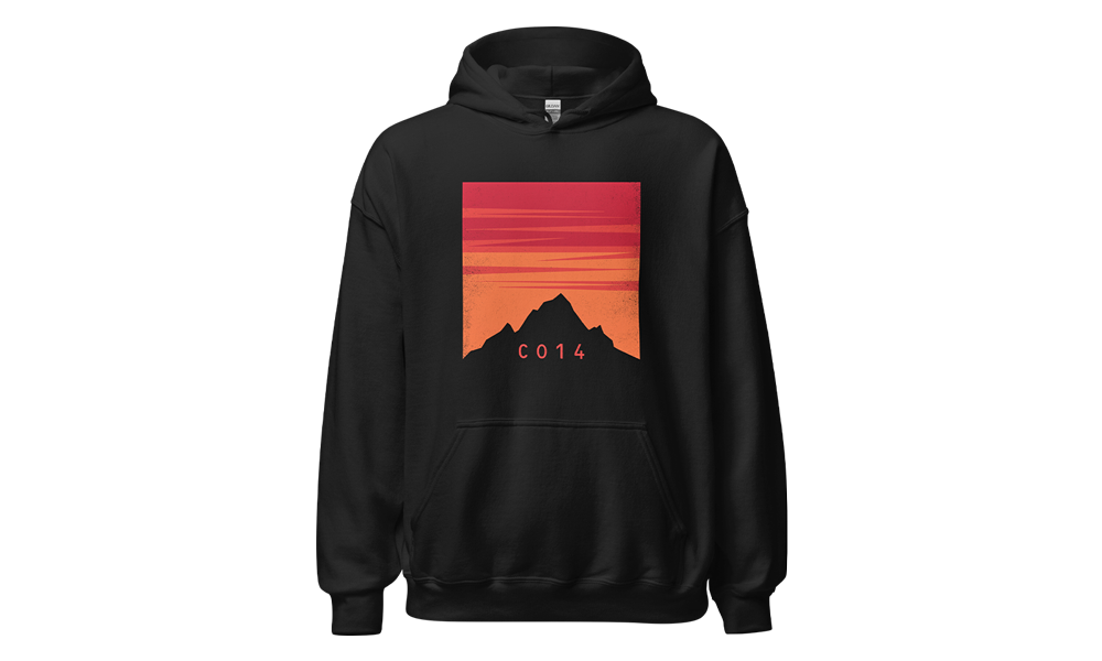 Colorado 14er Sunset Hoodie Black