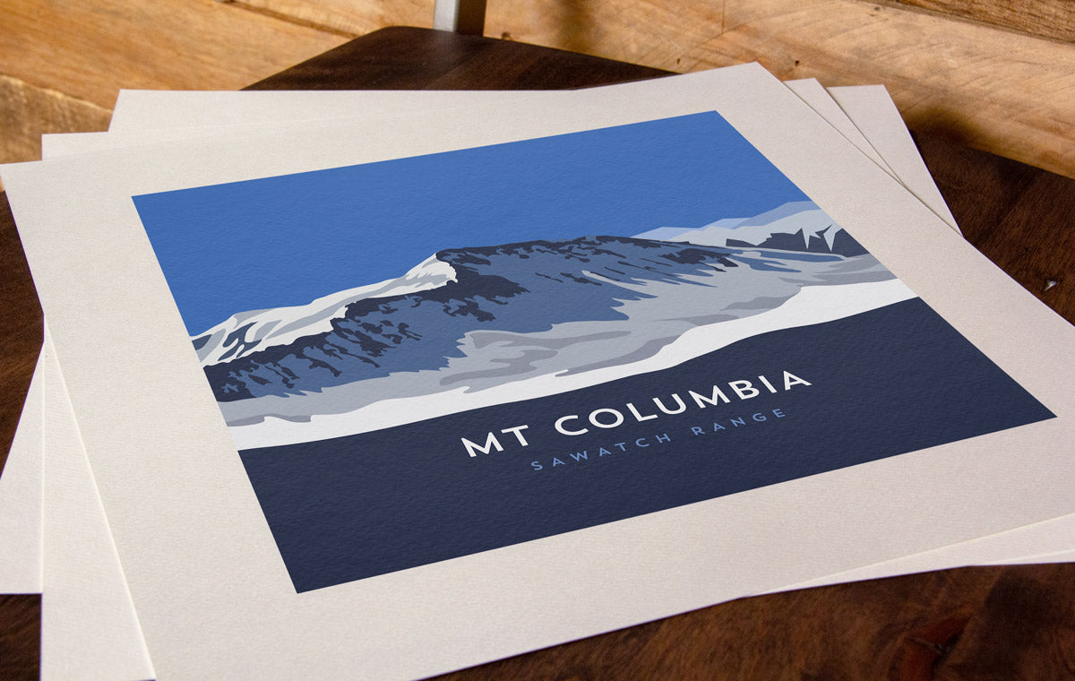 Mount Columbia Colorado 14er Art Print