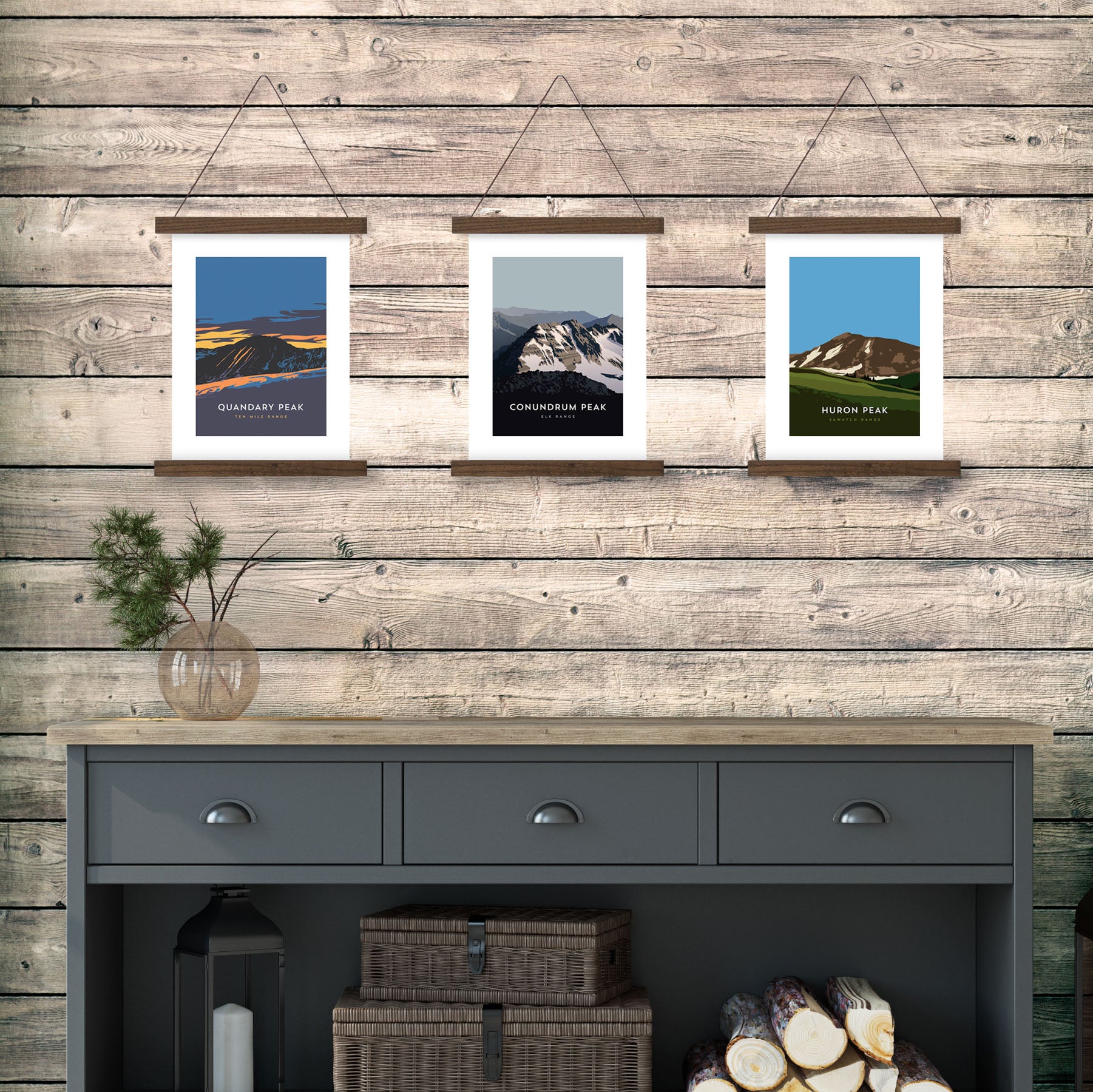 Conundrum Peak Colorado 14er Hanger Frame Posters