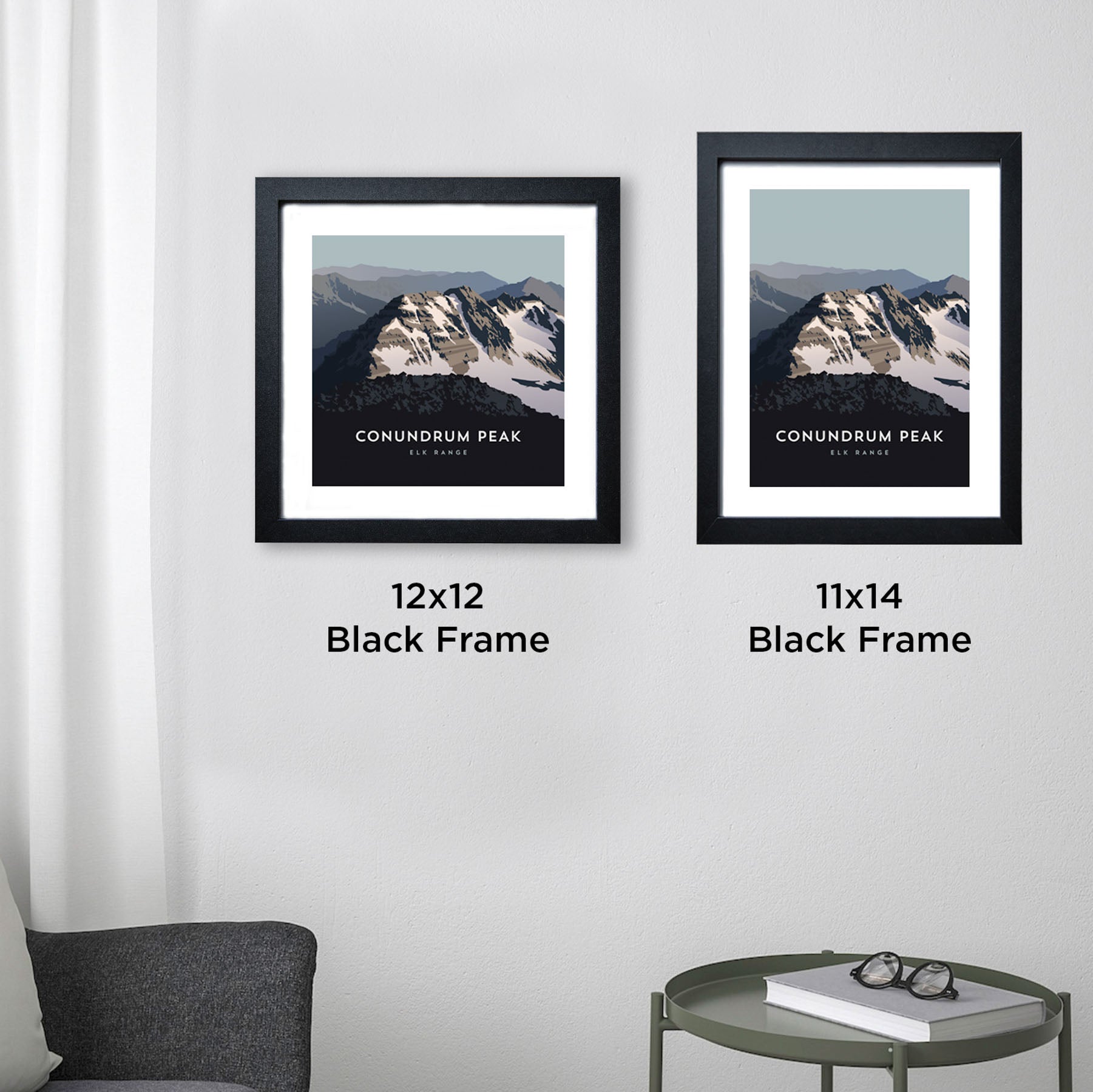 Conundrum Peak Colorado 14er Framed Posters