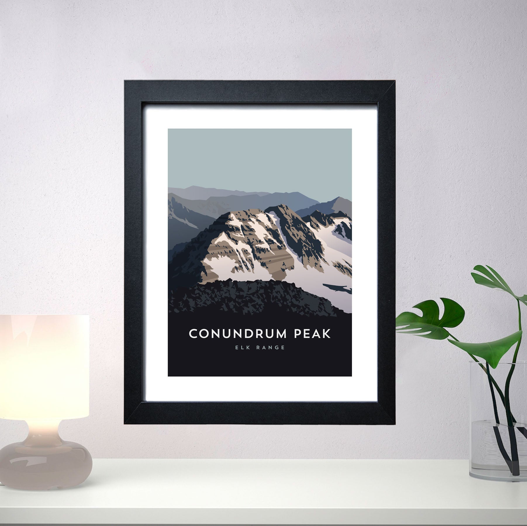 Conundrum Peak Colorado 14er Framed Art Print