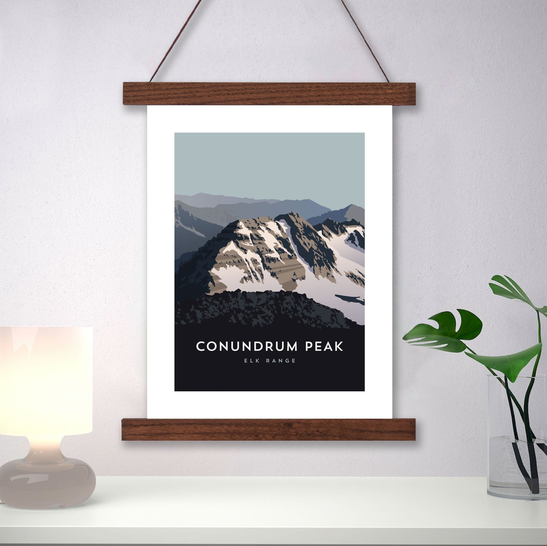 Conundrum Peak Colorado 14er Hanger Frame Art Print