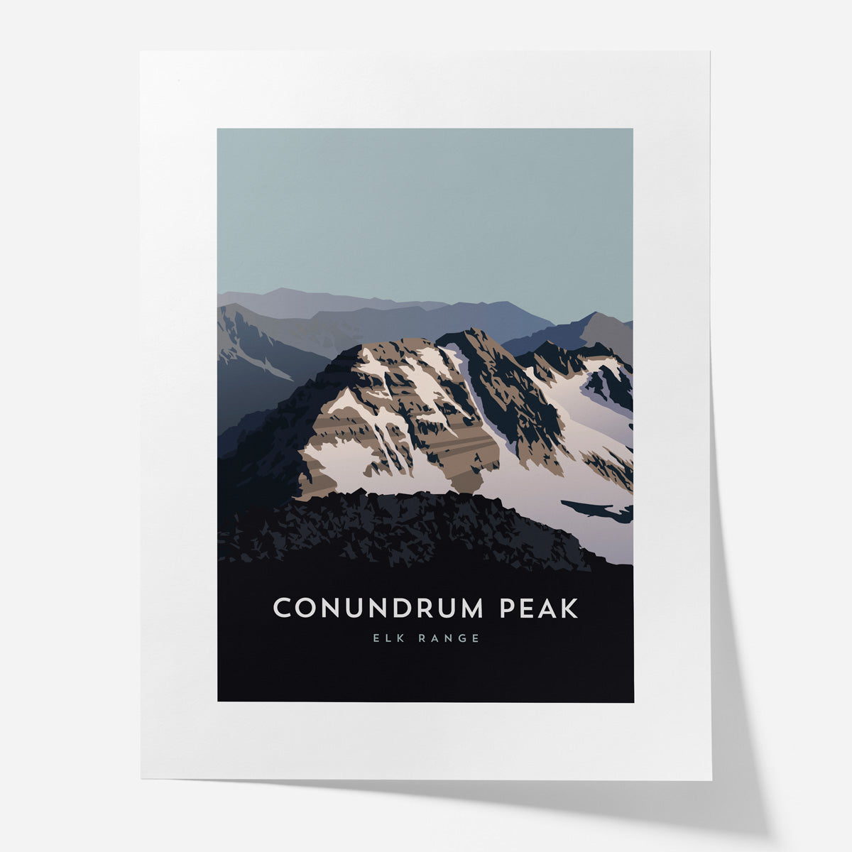 Conundrum Peak Colorado 14er Poster