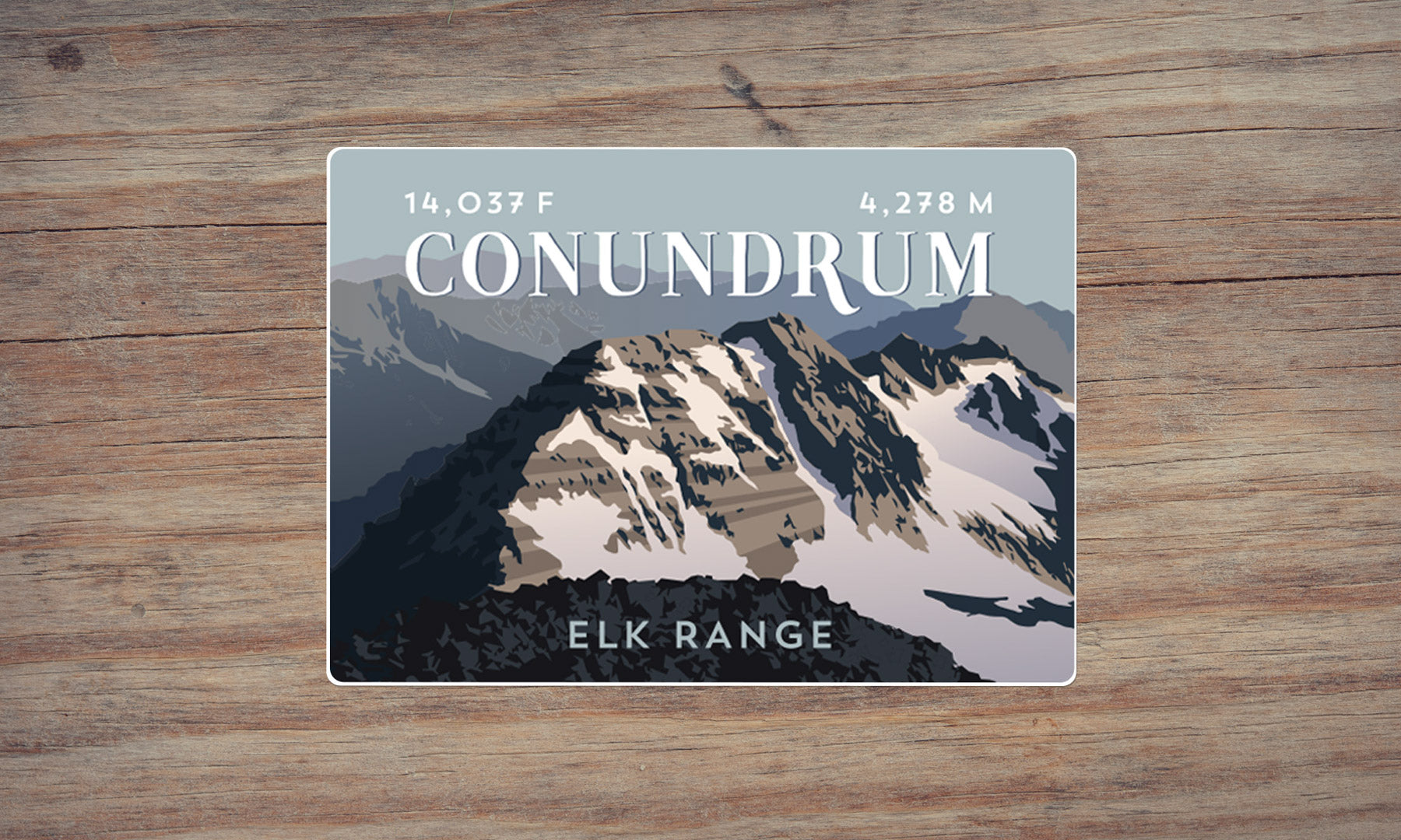 Conundrum Peak Colorado 14er Sticker