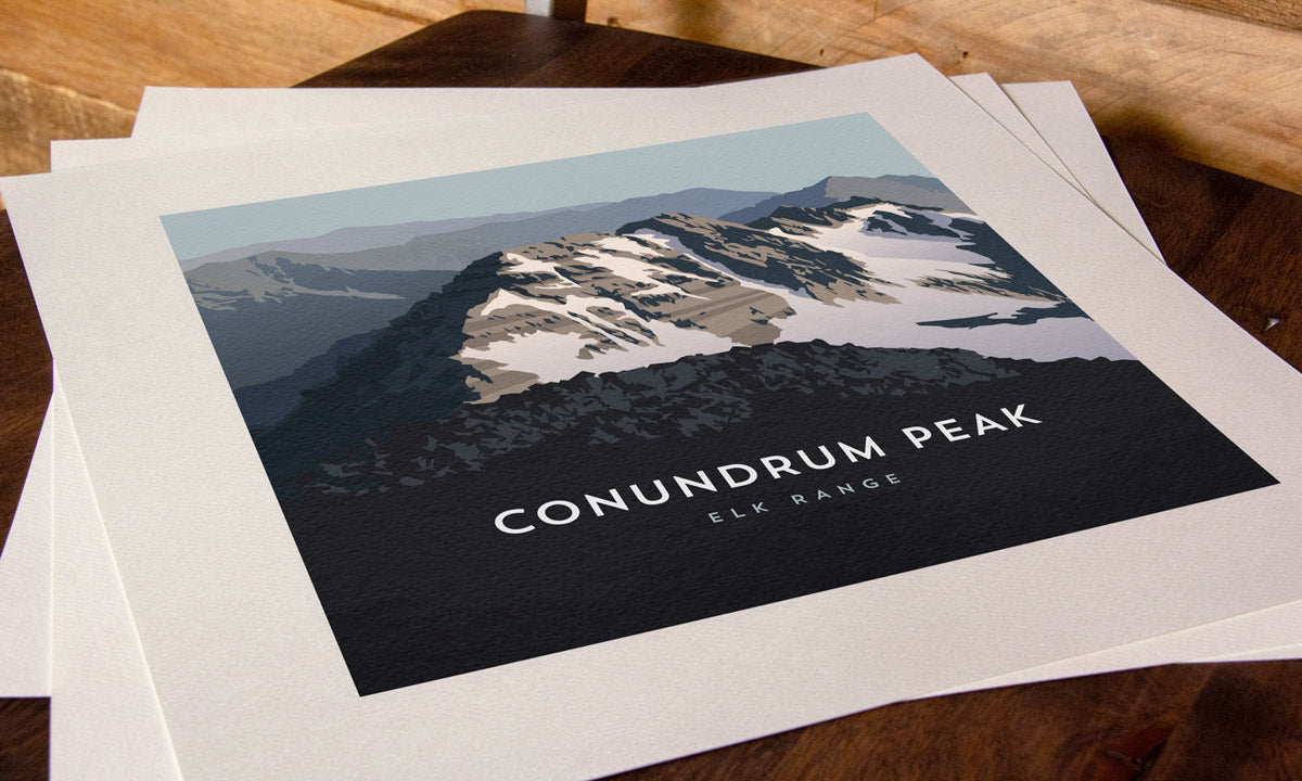 Conundrum Peak Colorado 14er Art Print