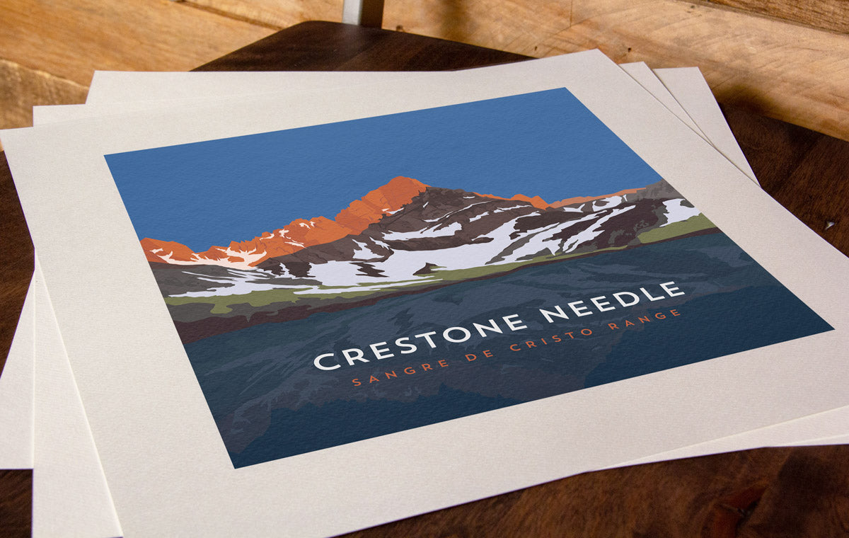 Crestone Needle Colorado 14er Art Print