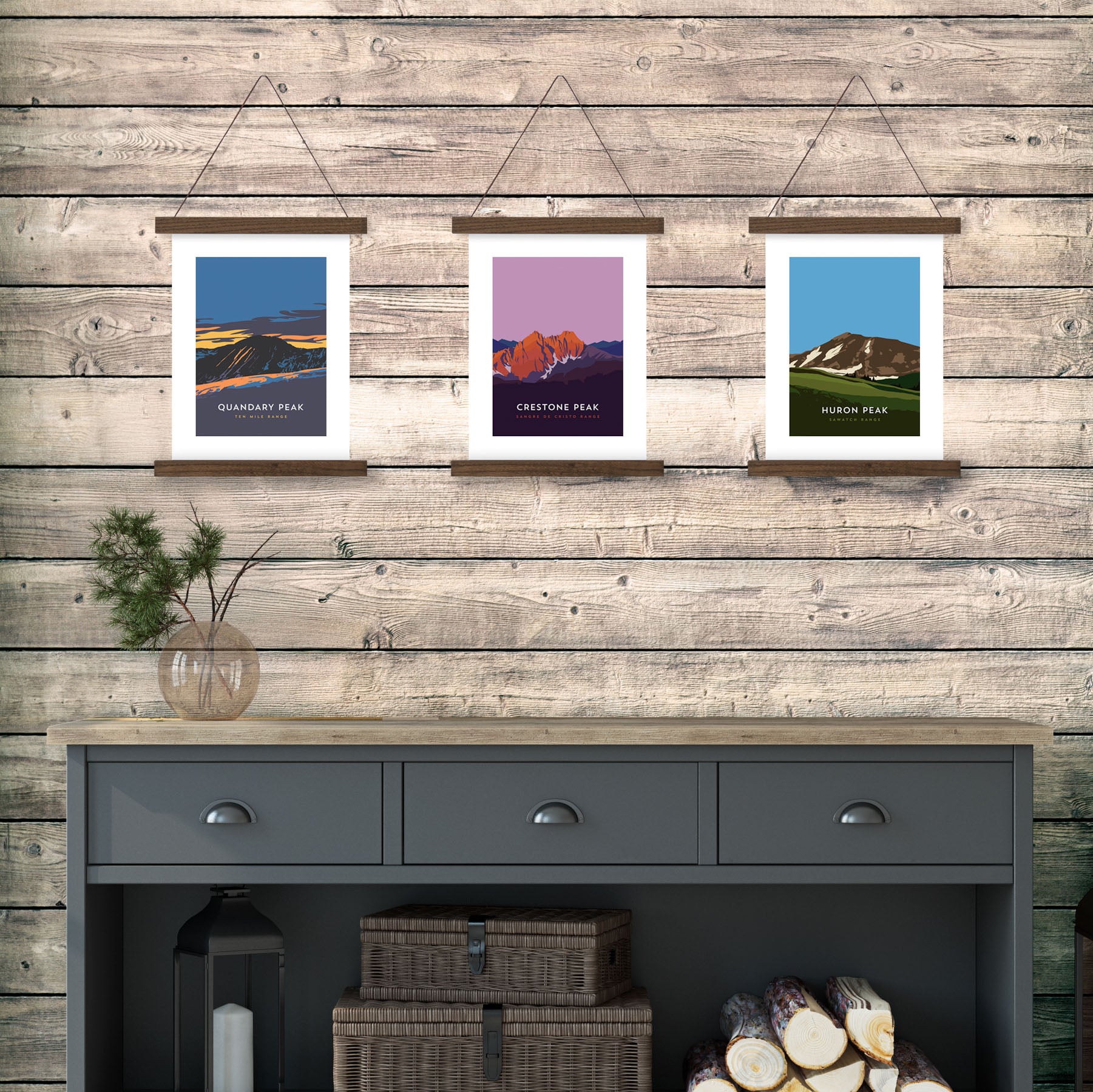 Crestone Peak Colorado 14er Hanger Frame Poster
