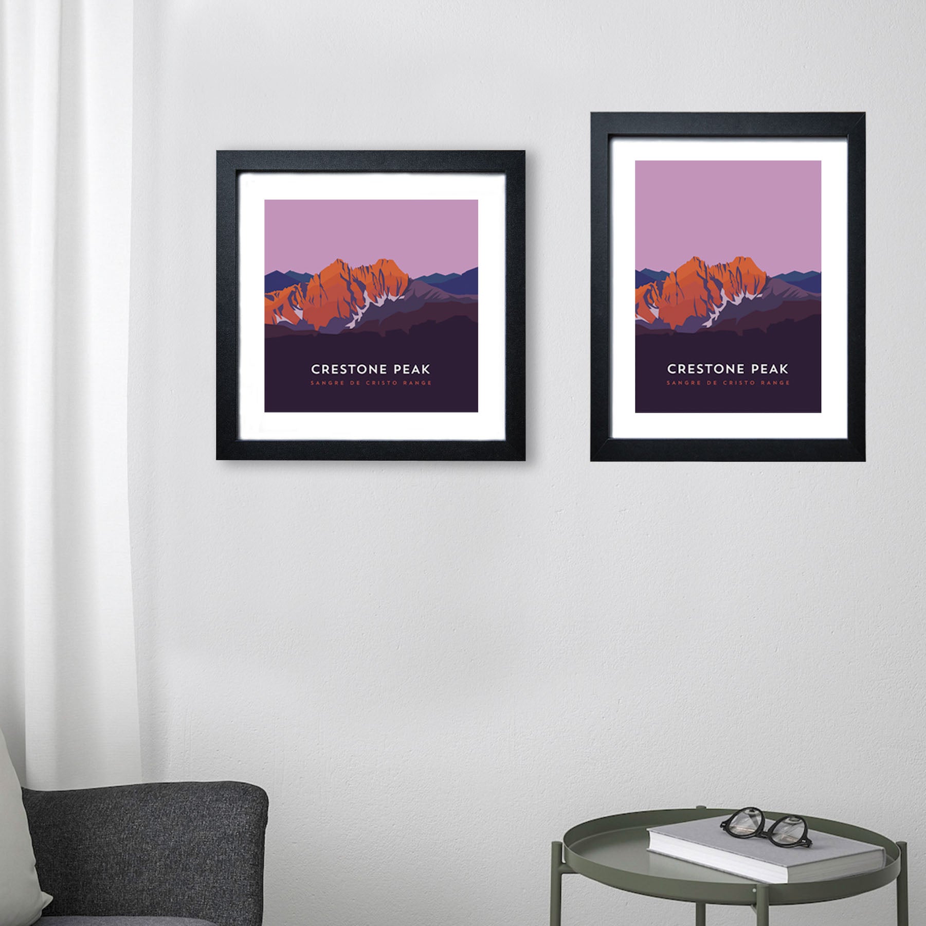 Crestone Peak Colorado 14er Framed Poster