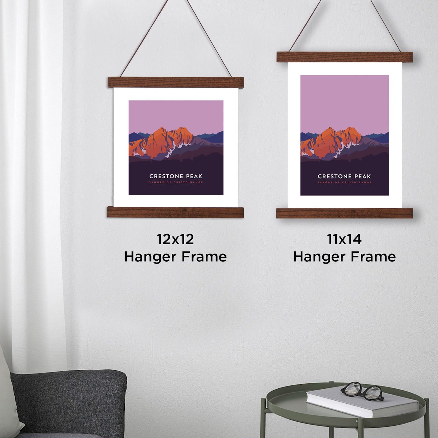 Crestone Peak Colorado 14er Hanger Frame Poster