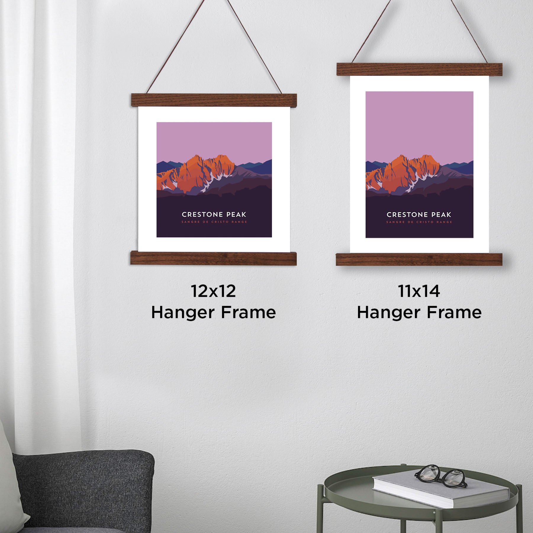 Crestone Peak Colorado 14er Hanger Frame Poster