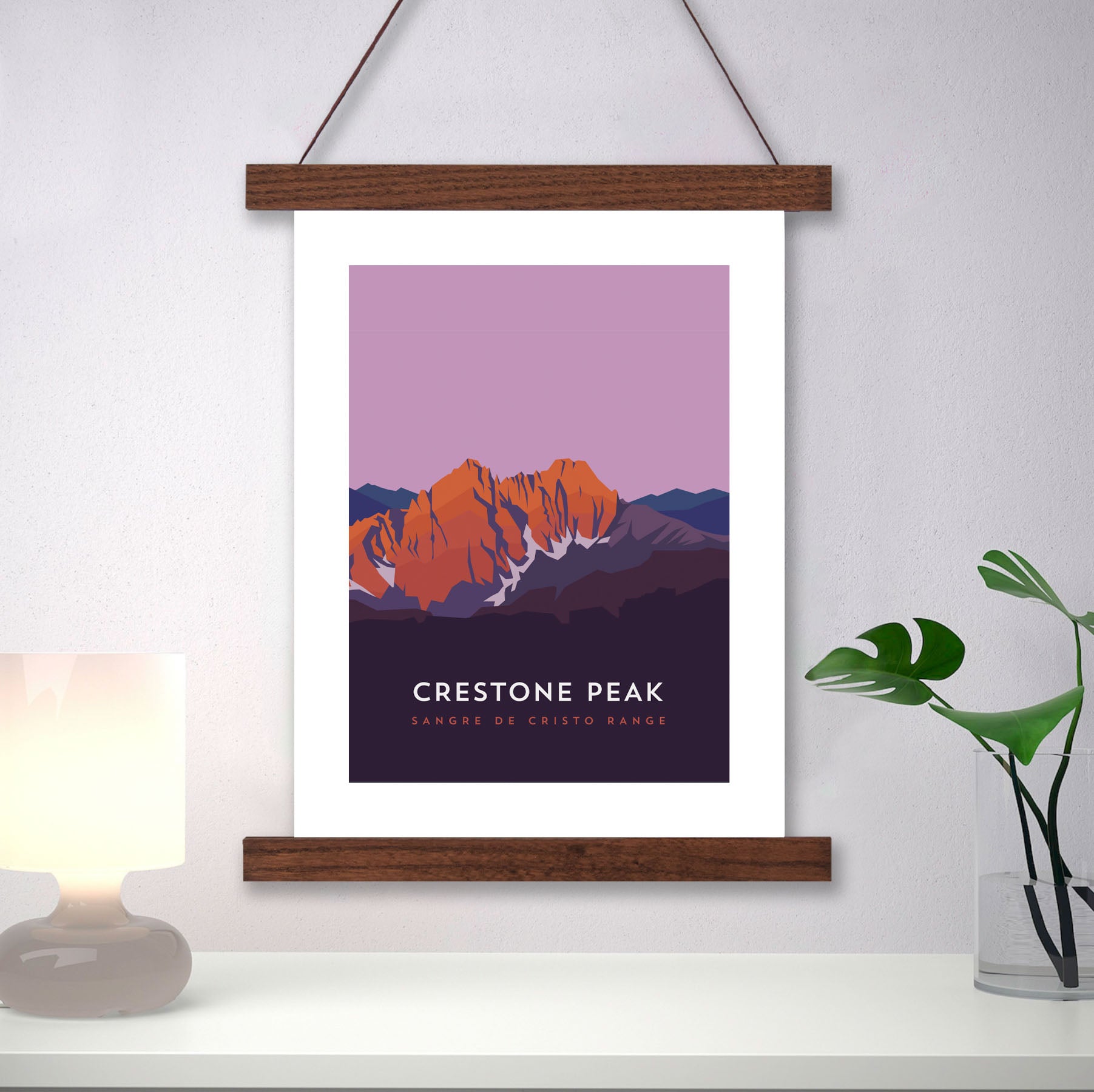 Crestone Peak Colorado 14er Hanger Frame Poster