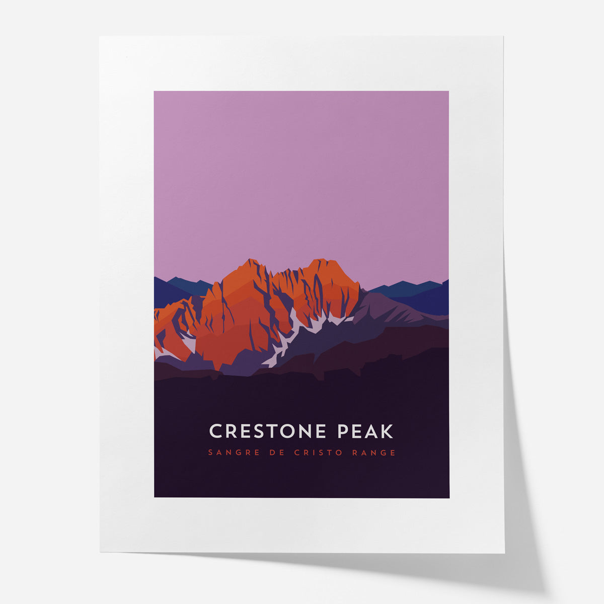 Crestone Peak Colorado 14er Poster