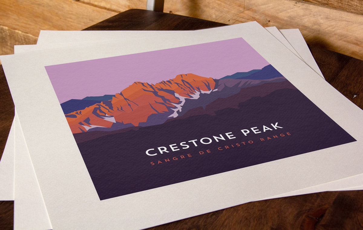 Crestone Peak Colorado 14er Art Print