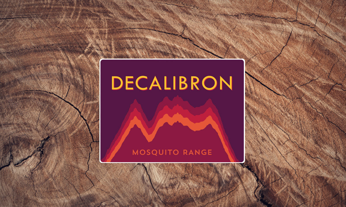 Decalibron Elevation Graph Colorado 14er Sticker