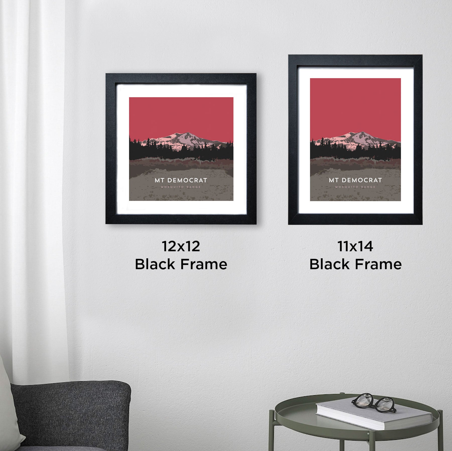 Mount Democrat Colorado 14er Framed Poster