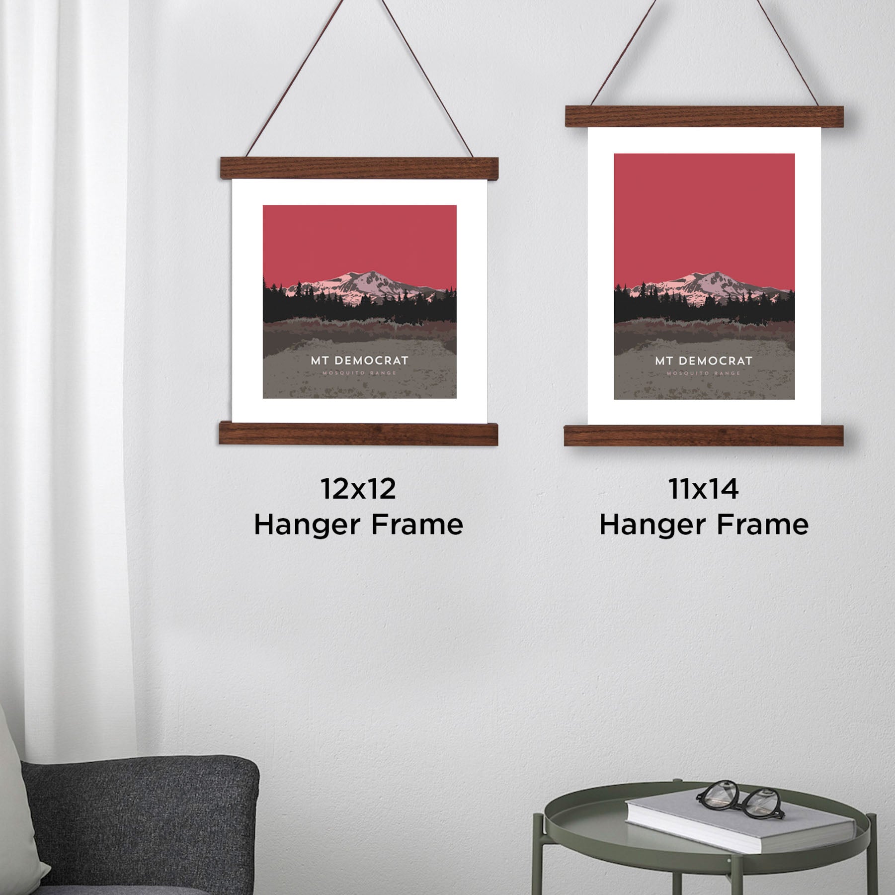 Mount Democrat Colorado 14er Hanger Frame Poster