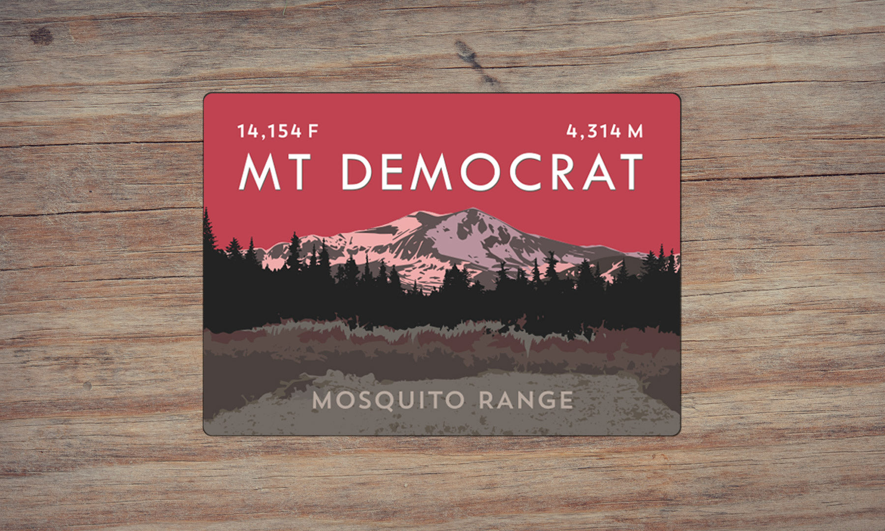 Mount Democrat Colorado 14er Magnet