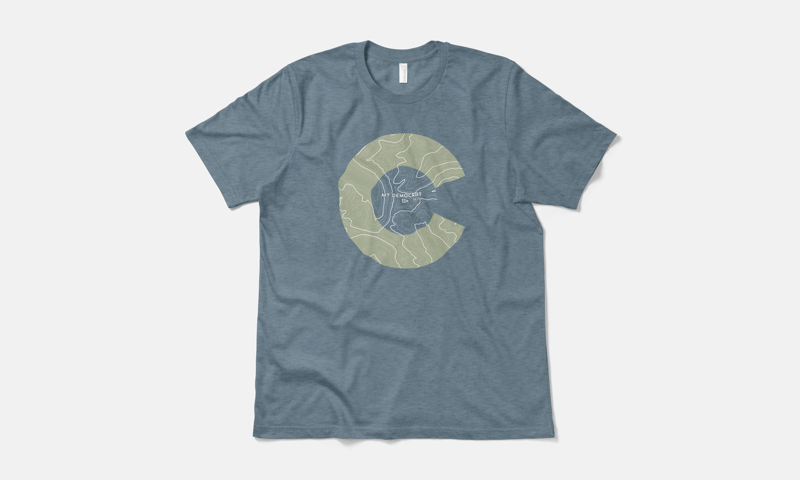 Mount Democrat Topo 14er Shirt