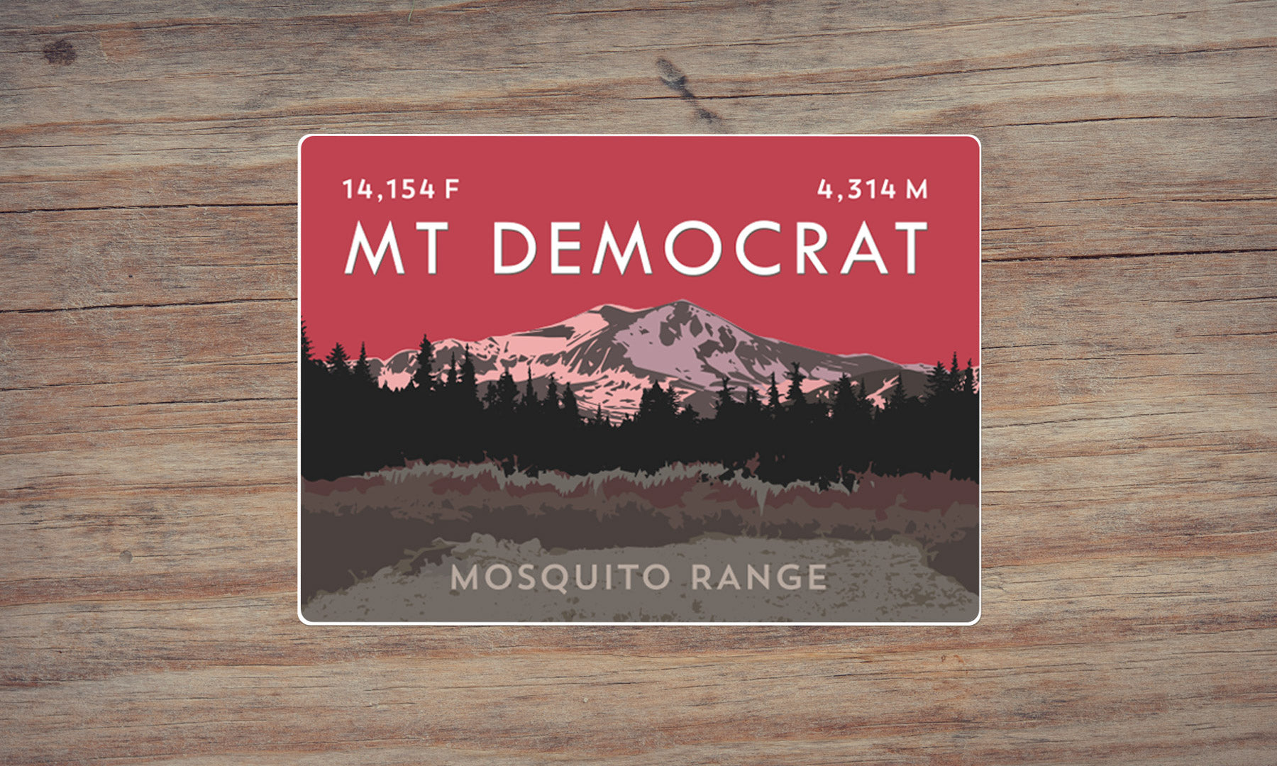Mount Democrat Colorado 14er Sticker