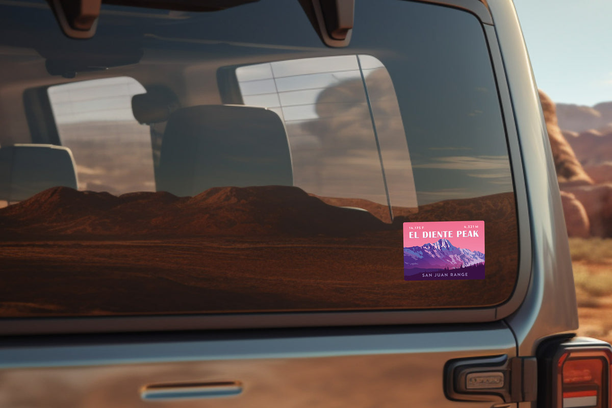 El Diente Peak Colorado 14er Sticker
