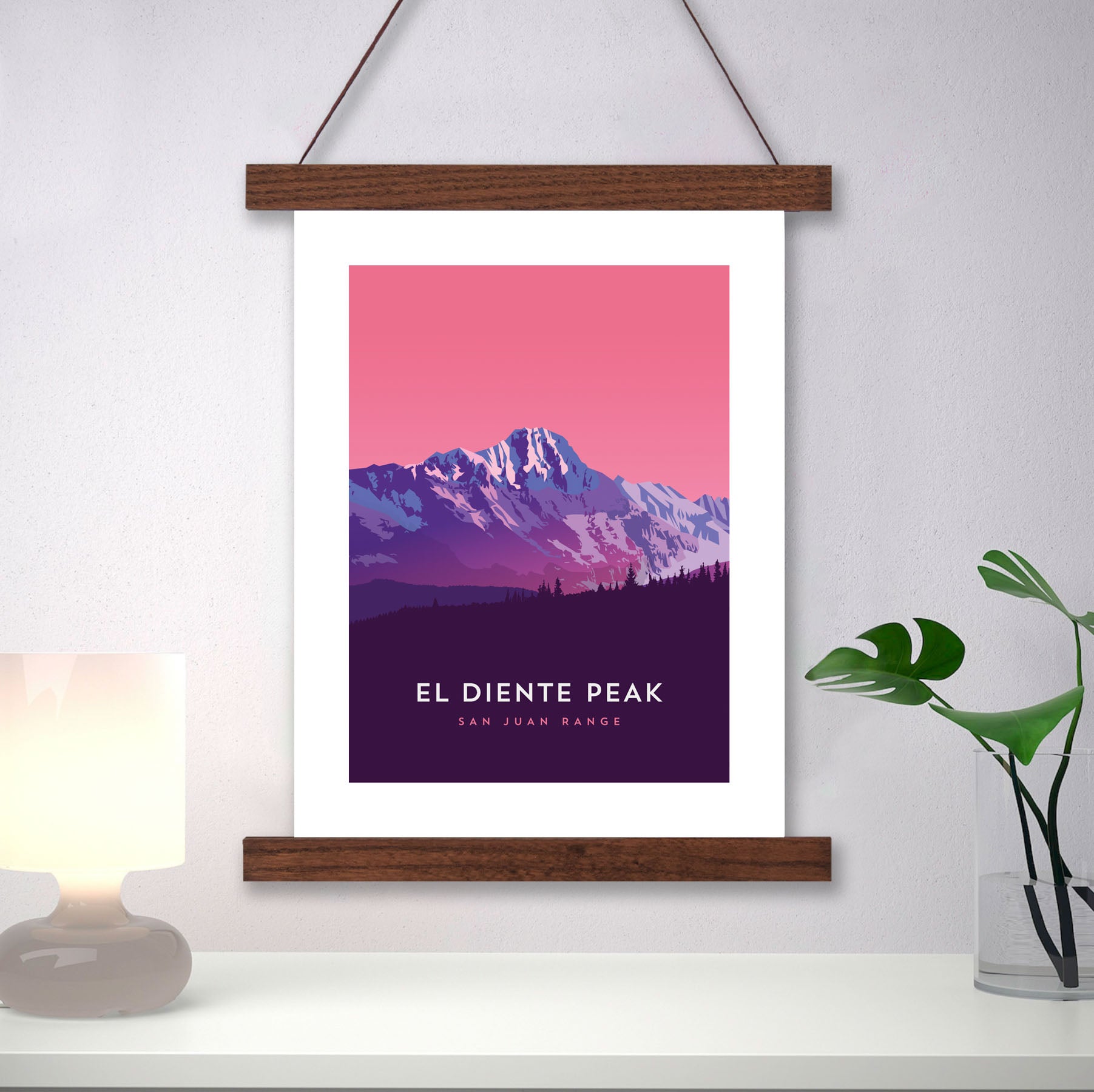 El Diente Peak Colorado 14er Hanger Frame Poster