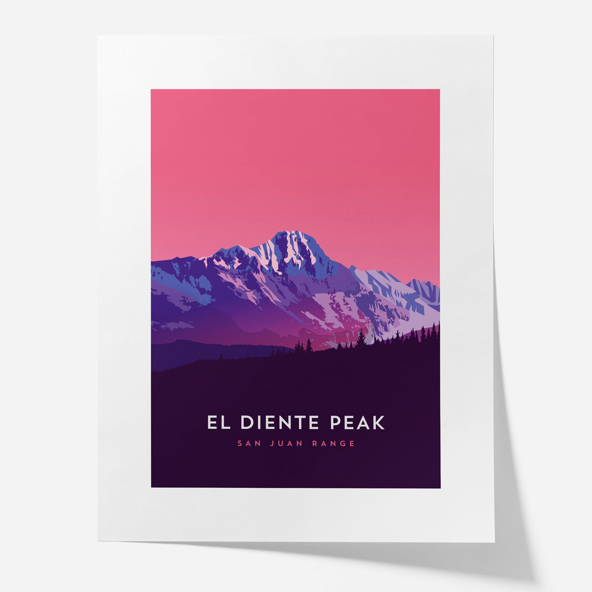 El Diente Peak Colorado 14er Poster