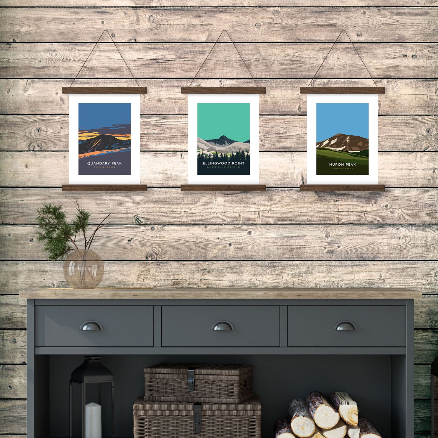 Ellingwood Point Colorado 14er Hanger Frame Posters
