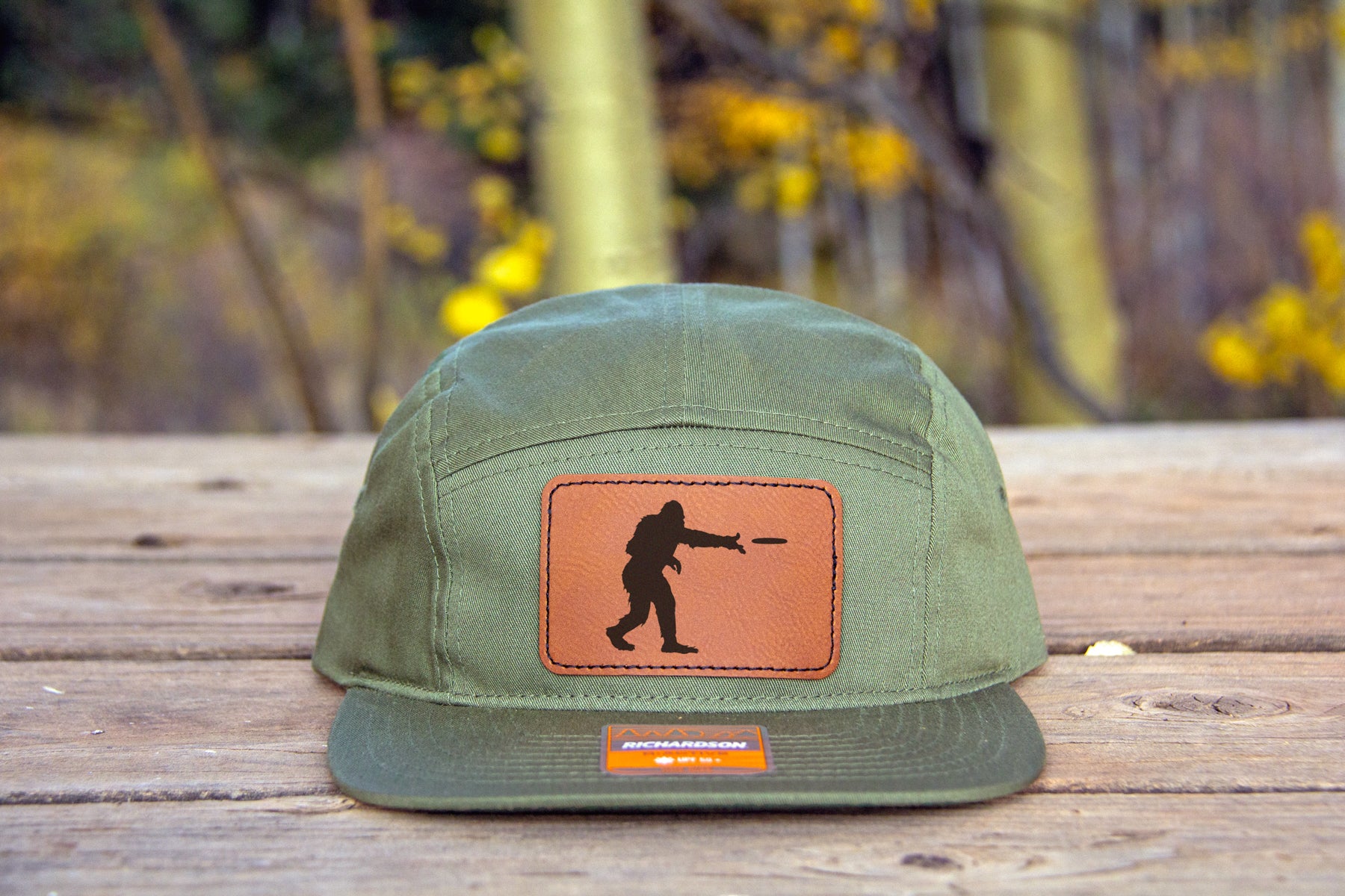 Sasquatch Frisbee 5 Panel Camper Hat