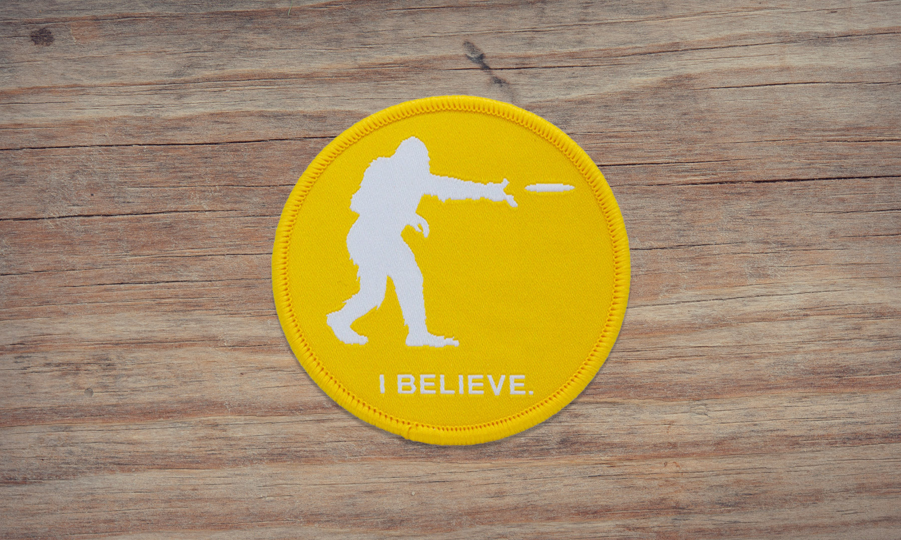 Bigfoot Frisbee Patch I Believe