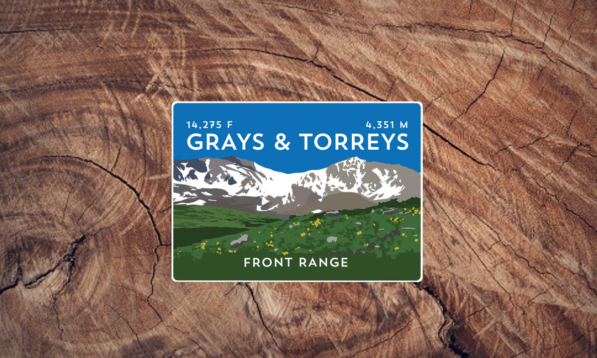 Grays & Torreys Colorado 14er Sticker