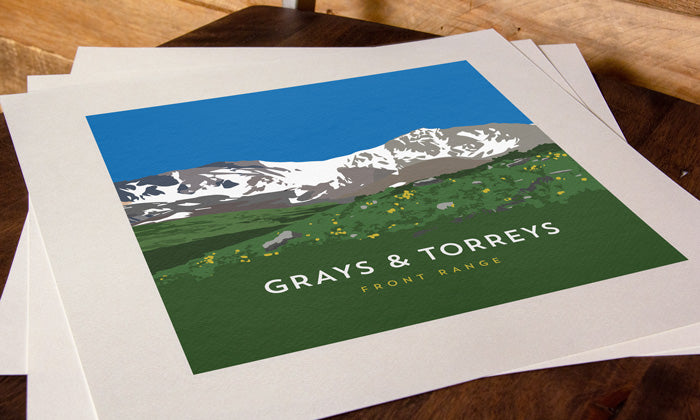 Grays &amp; Torreys Colorado 14er Print