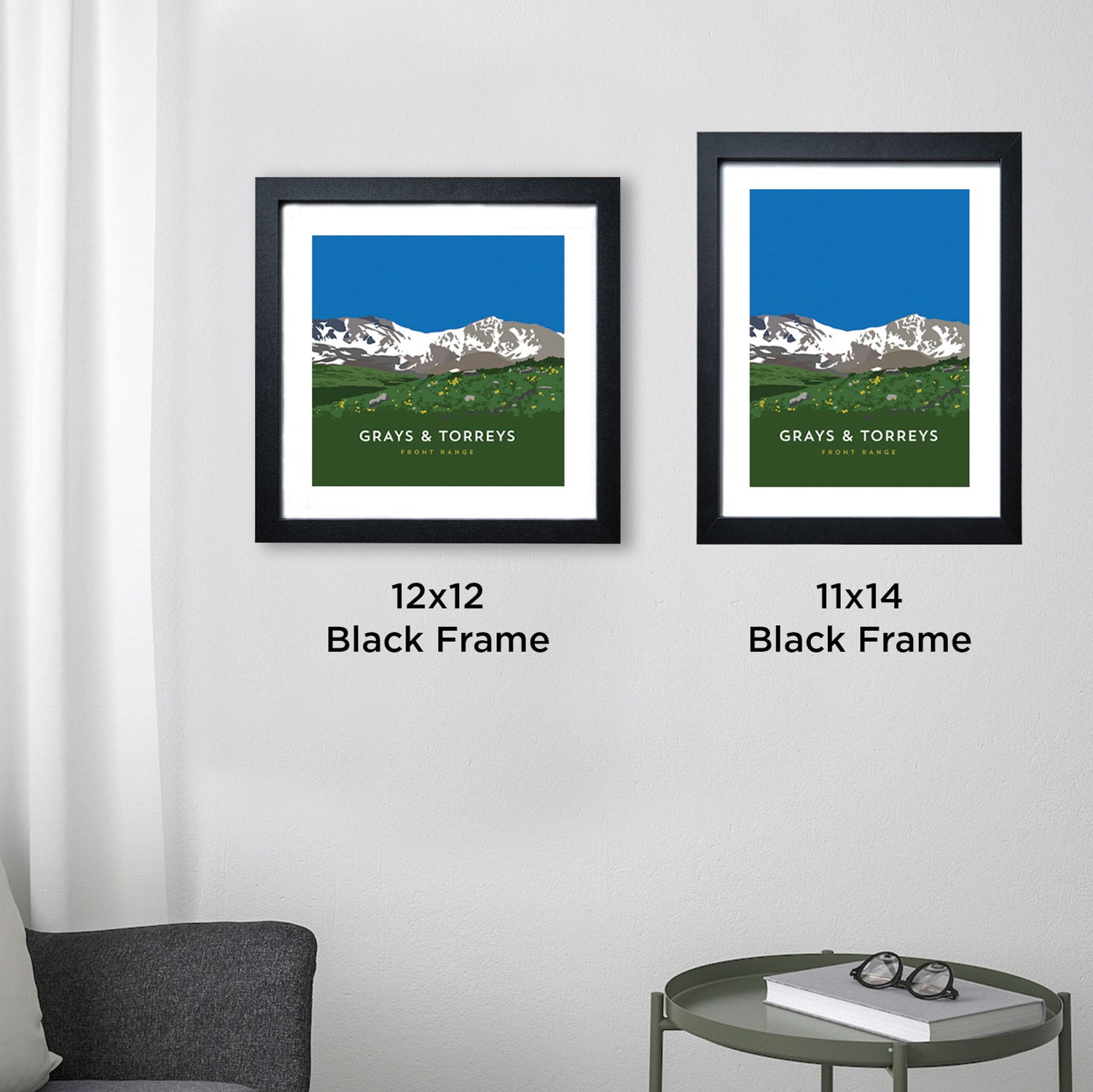 Grays & Torreys Colorado 14er Framed Poster