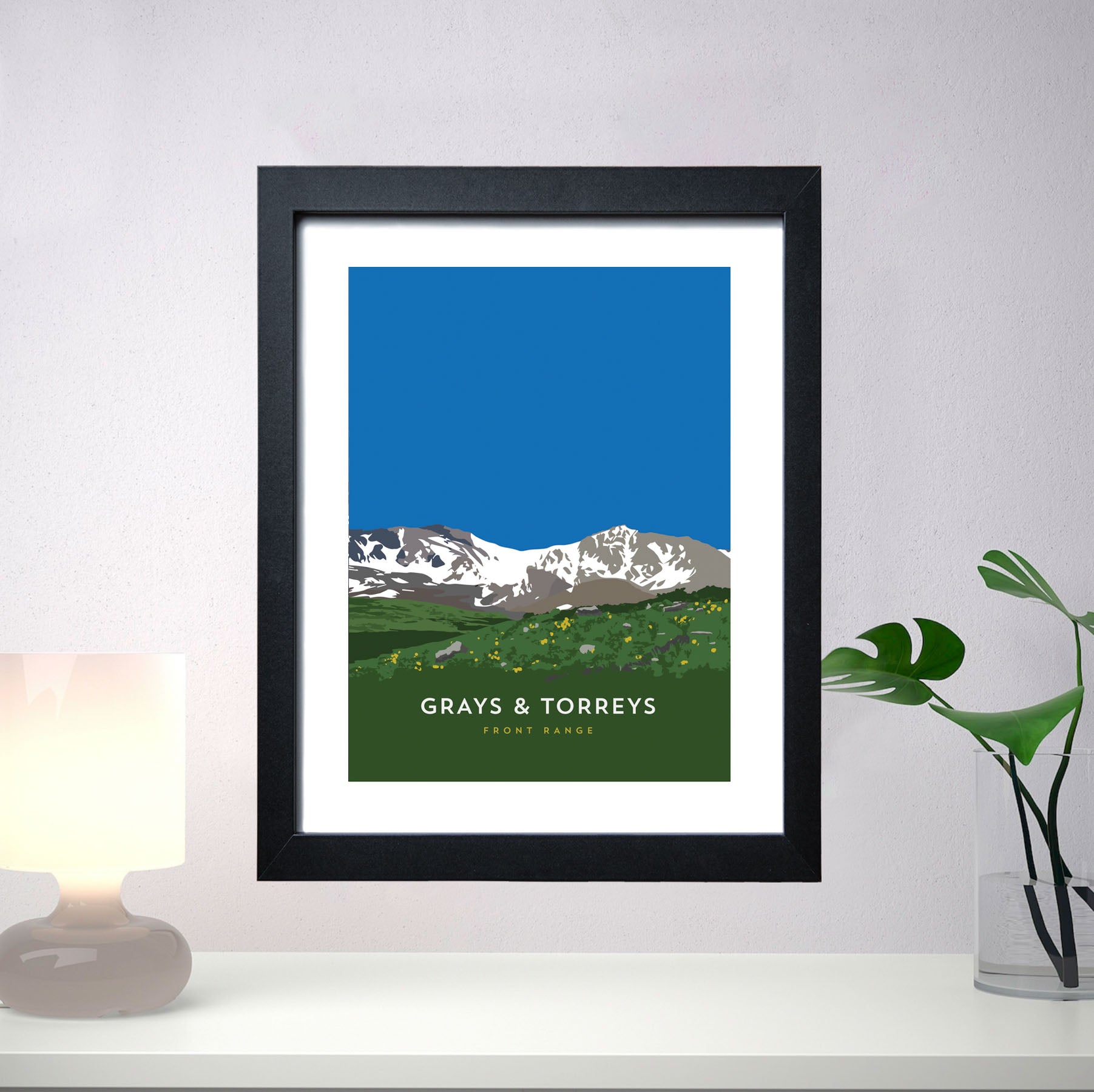 Grays & Torreys Colorado 14er Framed Poster