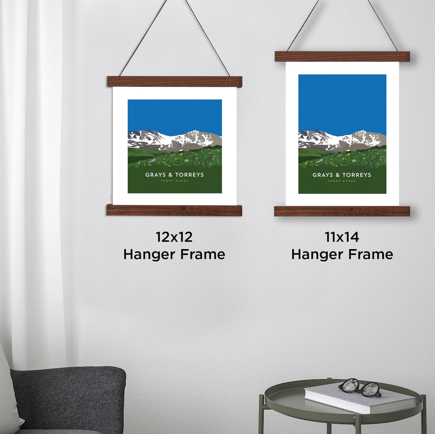 Grays & Torreys Colorado 14er Hanger Frame Poster