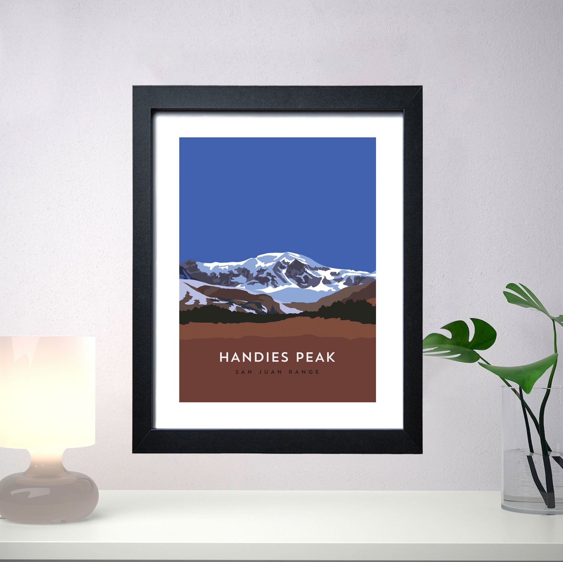 Handies Peak Colorado 14er Framed Poster