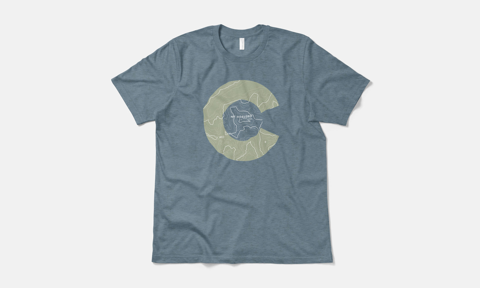 Mount Harvard Topo 14er Shirt