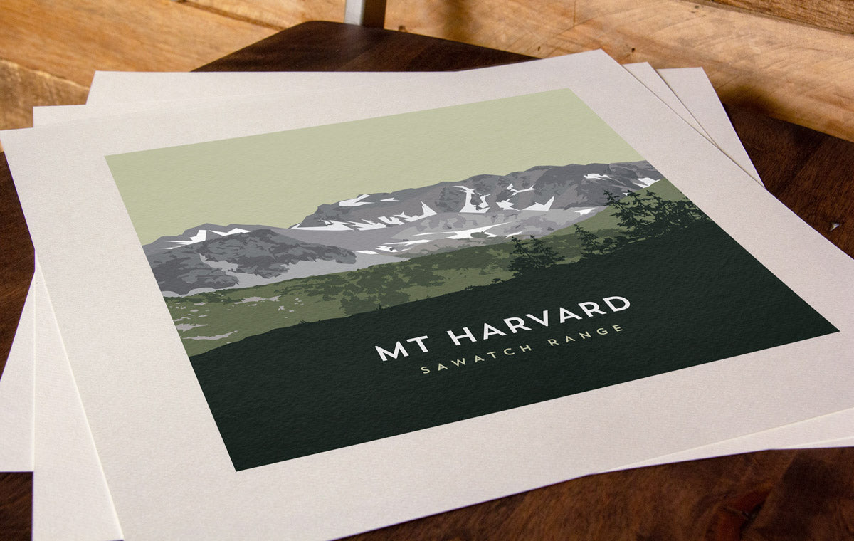Mount Harvard Colorado 14er Art Print