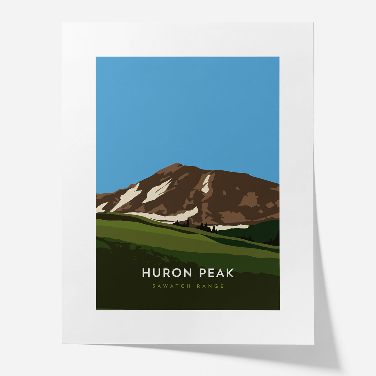 Huron Peak Colorado 14er Poster
