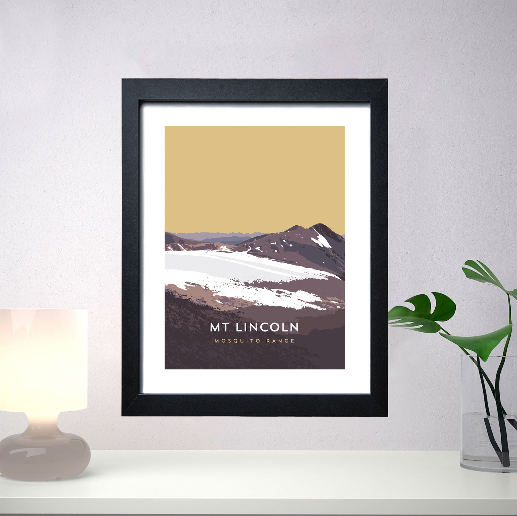 Mount Lincoln Colorado 14er Framed Poster