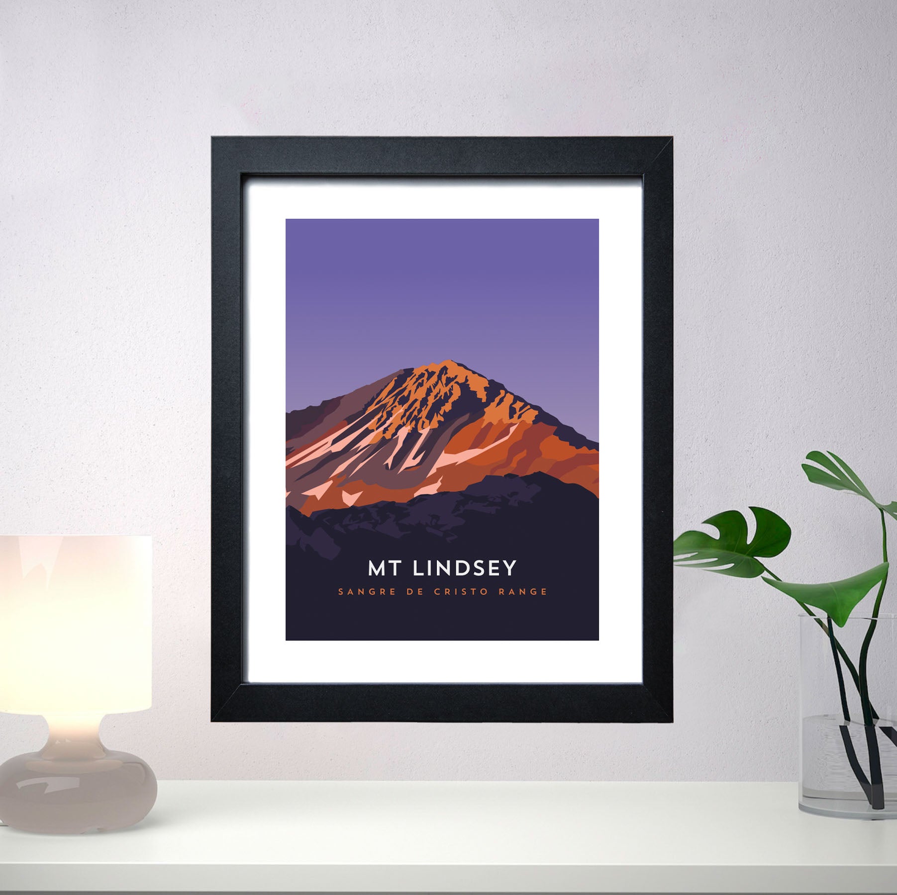 Mount Lindsey Colorado 14er Framed Art Print