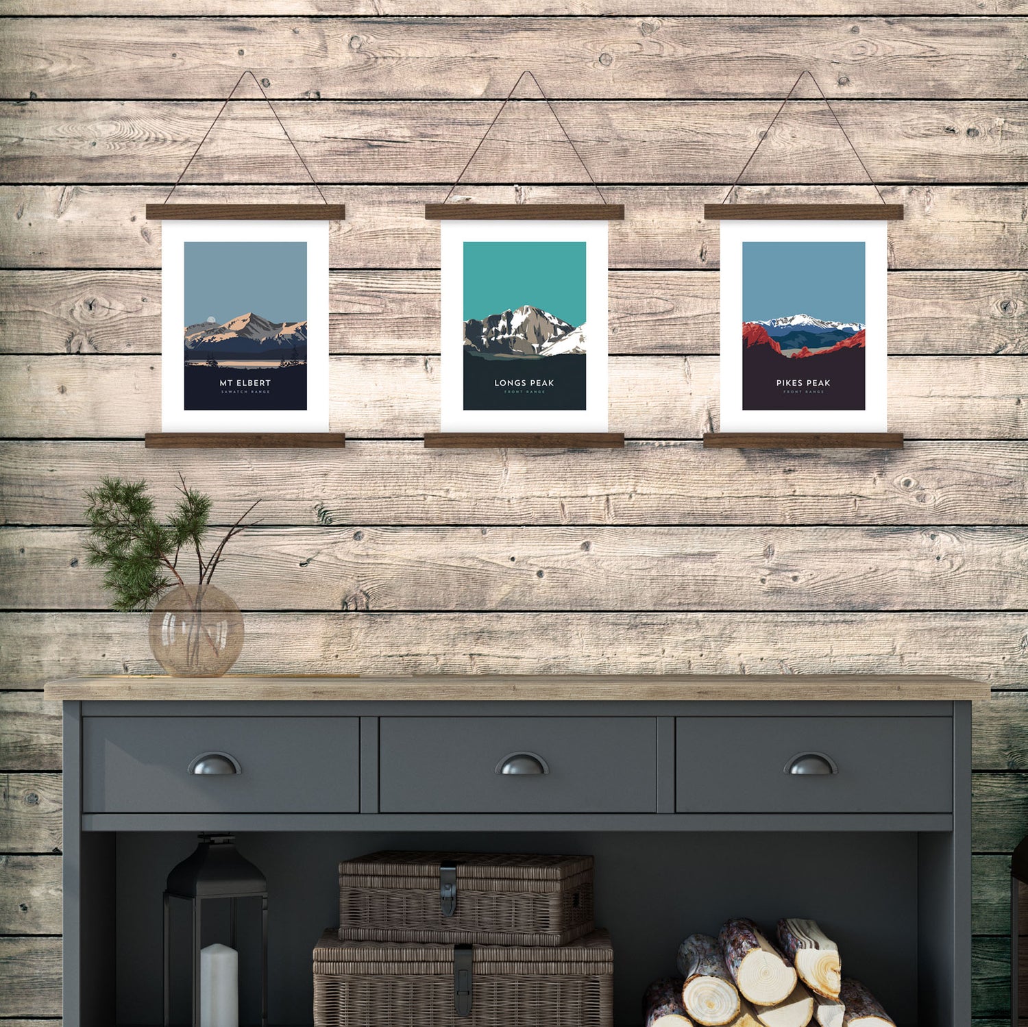 Longs Peak Colorado 14er Hanger Frame Poster