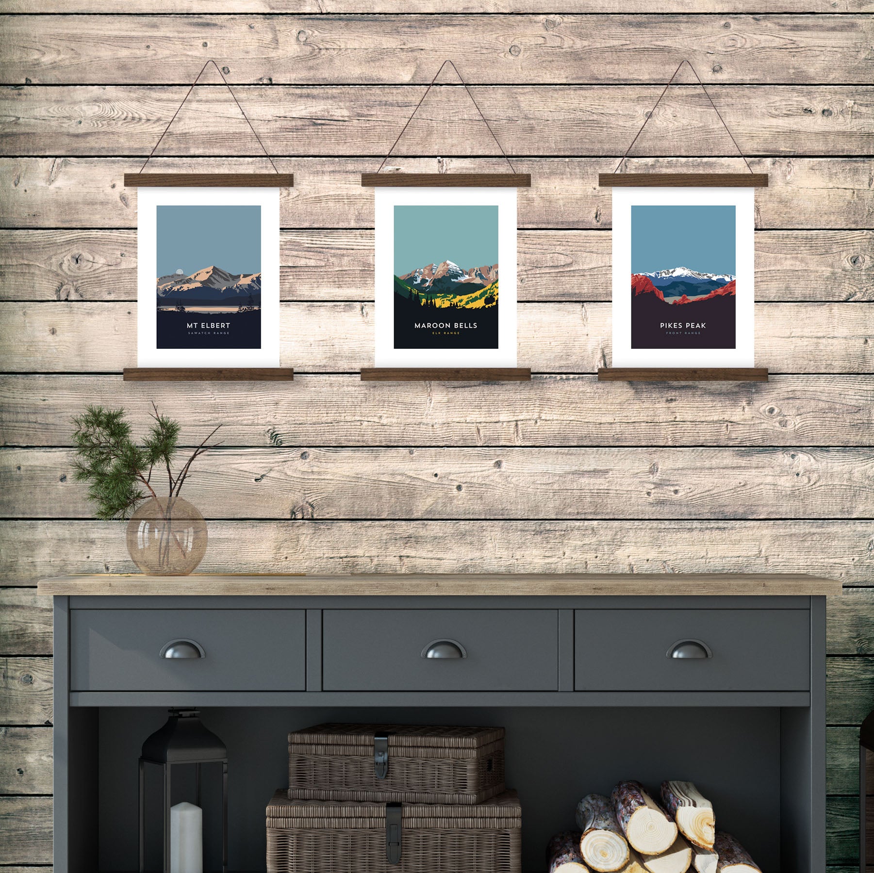 Maroon Bells Colorado 14er Hanger Frame Poster