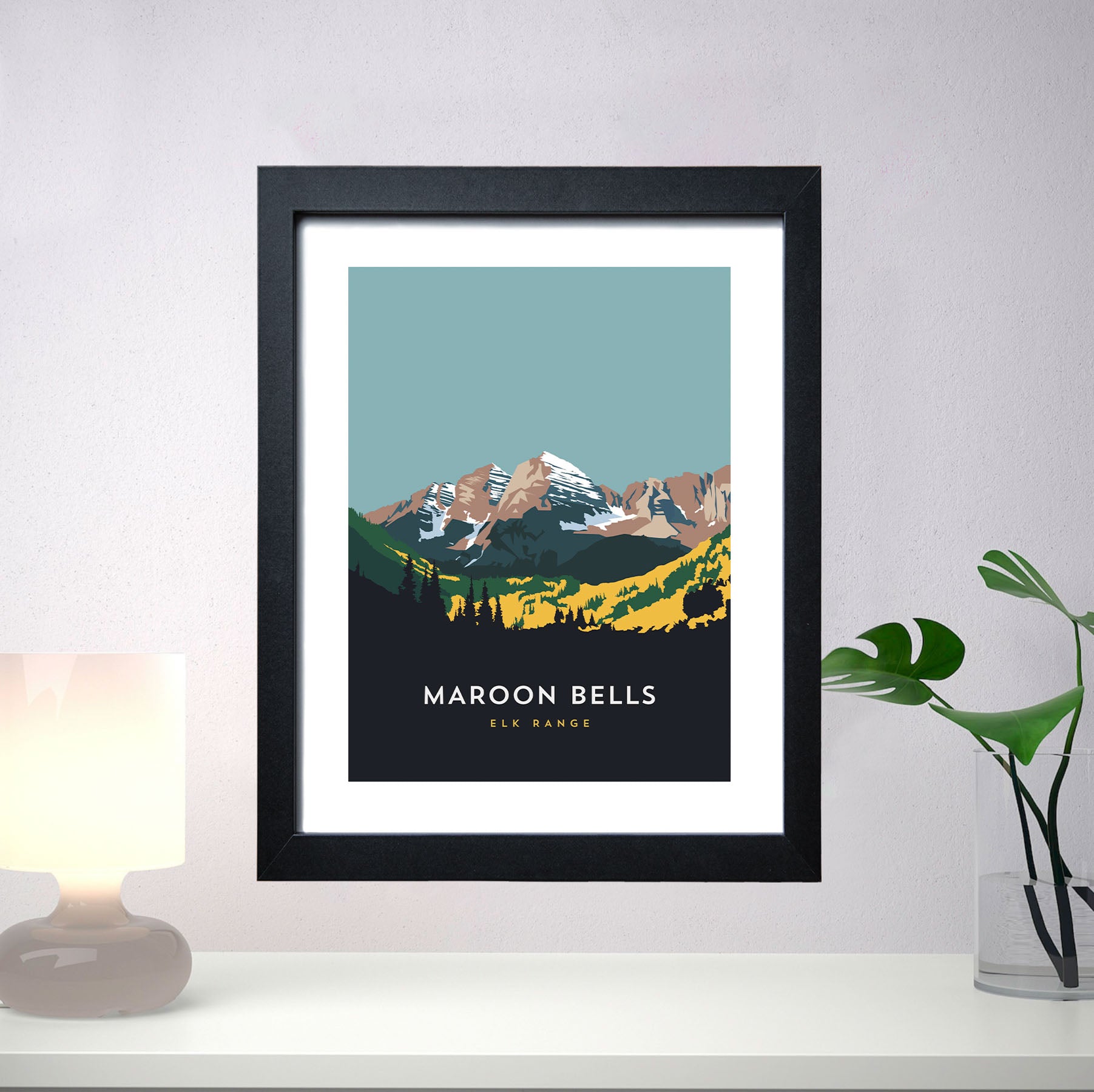 Maroon Bells Colorado 14er Framed Poster