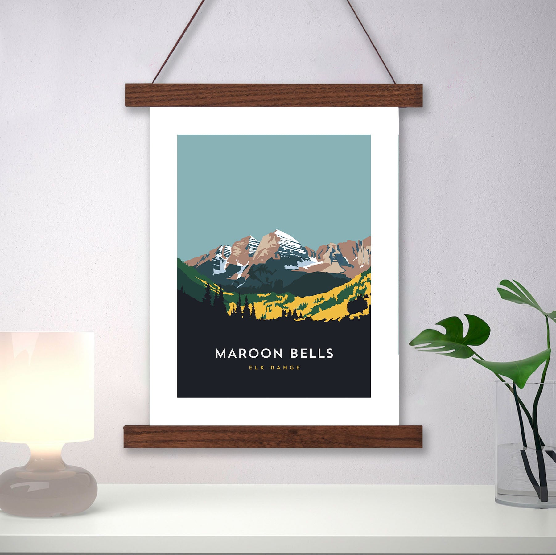 Maroon Bells Colorado 14er Hanger Frame Poster