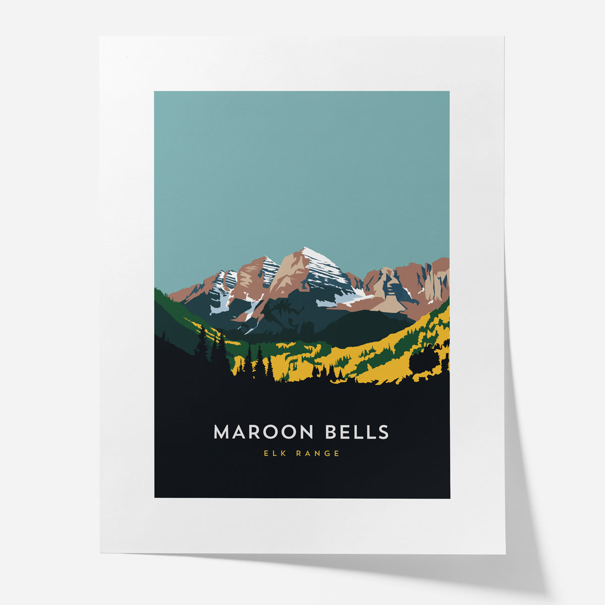 Maroon Bells Colorado 14er Poster