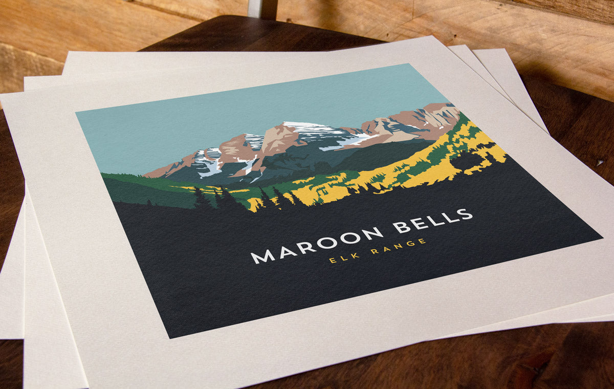Maroon Bells Colorado 14er Art Print